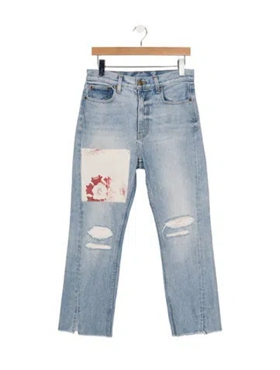 Pre-owned B Sides High-rise Straight Leg Jeans In Blue