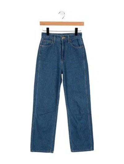 Pre-owned B Sides High-rise Straight Leg Jeans In Blue