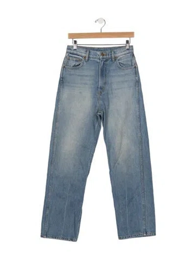 Pre-owned B Sides High-rise Straight Leg Jeans In Blue