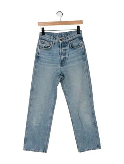 Pre-owned B Sides High-rise Straight Leg Jeans In Blue