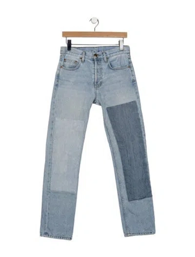 Pre-owned B Sides High-rise Straight Leg Jeans In Blue