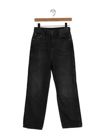 Pre-owned B Sides High-rise Straight Leg Jeans In Blue