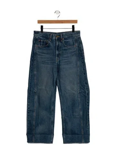 Pre-owned B Sides High-rise Straight Leg Jeans In Blue