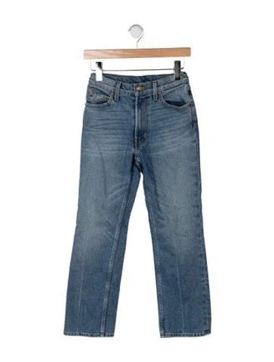 Pre-owned B Sides High-rise Straight Leg Jeans In Blue