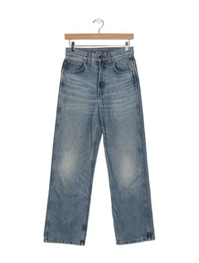 Pre-owned B Sides High-rise Straight Leg Jeans In Blue