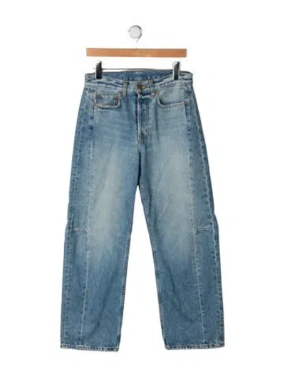 Pre-owned B Sides High-rise Straight Leg Jeans In Blue
