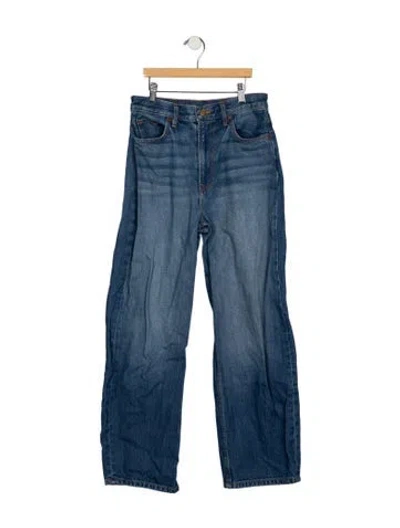 Pre-owned B Sides High-rise Straight Leg Jeans In Blue