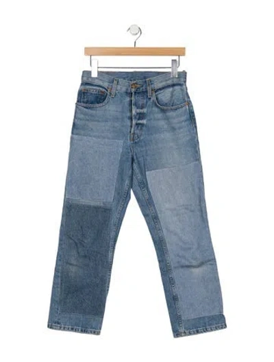Pre-owned B Sides High-rise Straight Leg Jeans In Blue