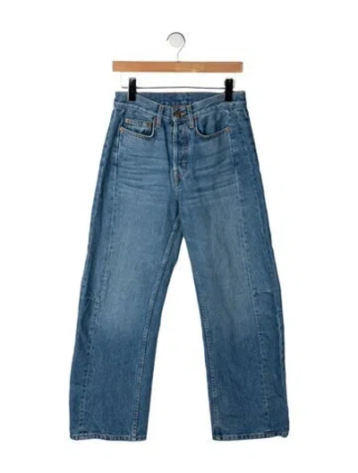 Pre-owned B Sides High-rise Straight Leg Jeans In Blue