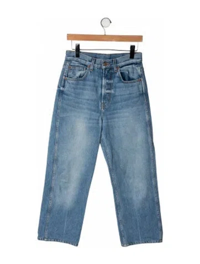 Pre-owned B Sides High-rise Straight Leg Jeans In Blue