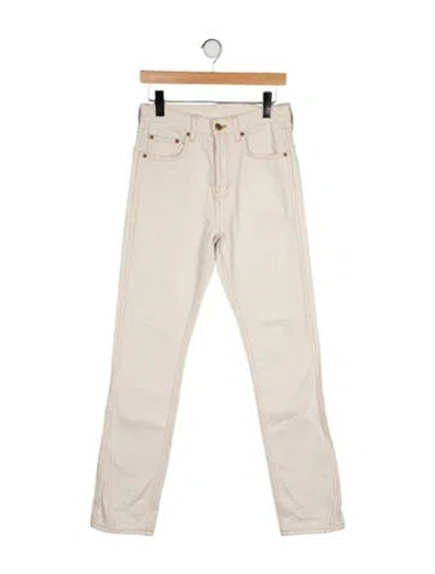 Pre-owned B Sides High-rise Straight Leg Jeans In Neutral