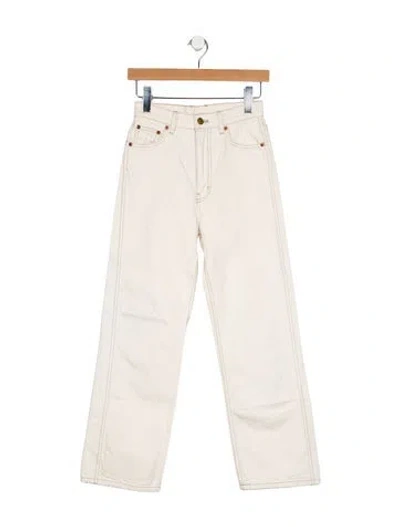 Pre-owned B Sides High-rise Straight Leg Jeans In Neutral