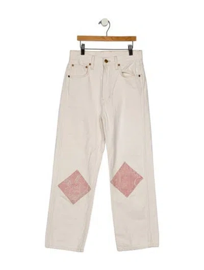 Pre-owned B Sides High-rise Straight Leg Jeans In Neutral