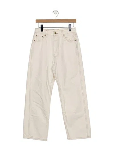 Pre-owned B Sides High-rise Straight Leg Jeans In Neutral