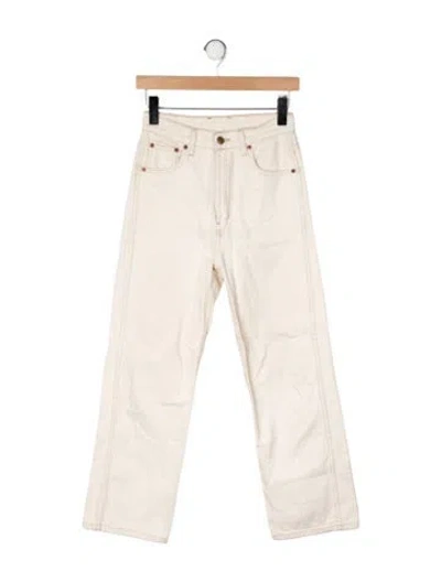 Pre-owned B Sides High-rise Straight Leg Jeans In Neutral