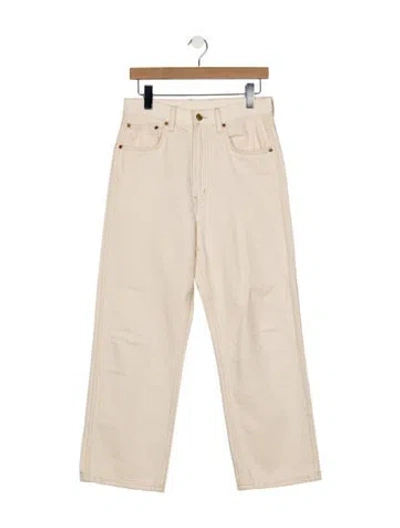 Pre-owned B Sides High-rise Straight Leg Jeans In Neutral