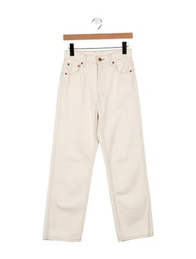 Pre-owned B Sides High-rise Straight Leg Jeans In Neutral