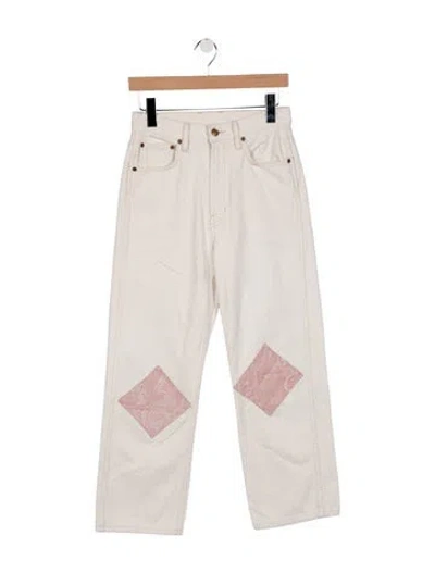 Pre-owned B Sides High-rise Straight Leg Jeans In Neutral