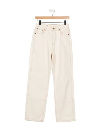 Pre-owned B Sides High-rise Straight Leg Jeans In Neutrals