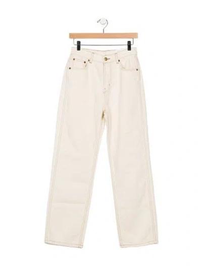Pre-owned B Sides High-rise Straight Leg Jeans In Neutrals