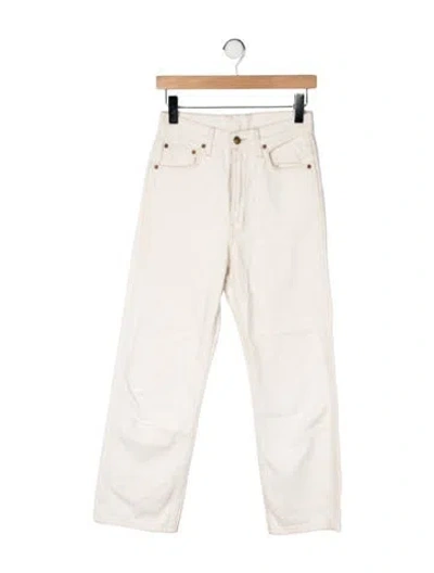 Pre-owned B Sides High-rise Straight Leg Jeans In Neutrals