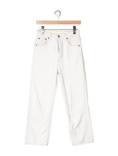 Pre-owned B Sides High-rise Straight Leg Jeans In Neutrals