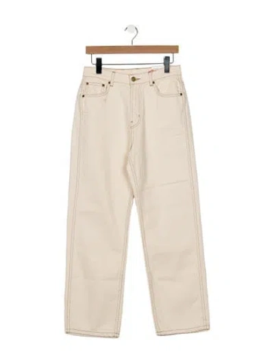 Pre-owned B Sides High-rise Straight Leg Jeans W/ Tags In Neutrals