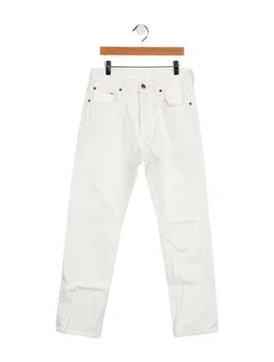 Pre-owned B Sides High-rise Straight Leg Jeans In White