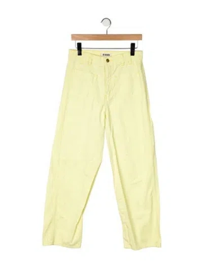 Pre-owned B Sides High-rise Straight Leg Jeans In Yellow