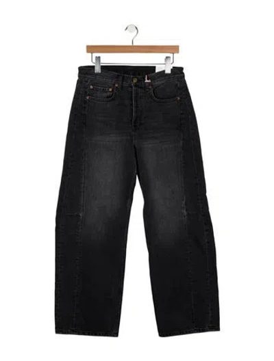 Pre-owned B Sides High-rise Wide Leg Jeans In Black