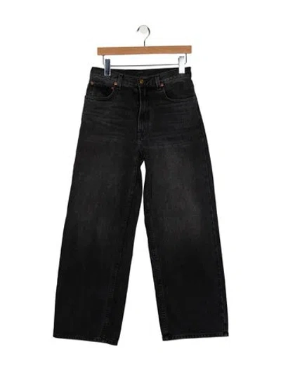 Pre-owned B Sides High-rise Wide Leg Jeans In Black