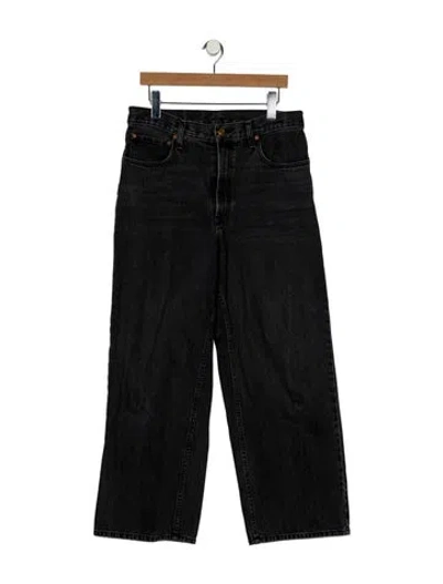Pre-owned B Sides High-rise Wide Leg Jeans In Black