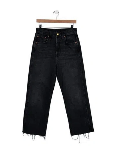 Pre-owned B Sides High-rise Wide Leg Jeans In Black