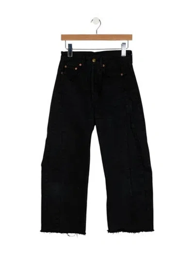 Pre-owned B Sides High-rise Wide Leg Jeans In Black