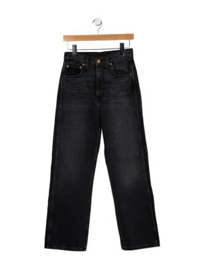 Pre-owned B Sides High-rise Wide Leg Jeans In Black