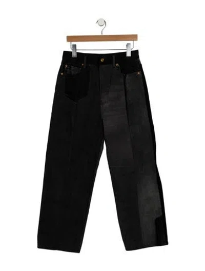 Pre-owned B Sides High-rise Wide Leg Jeans In Black