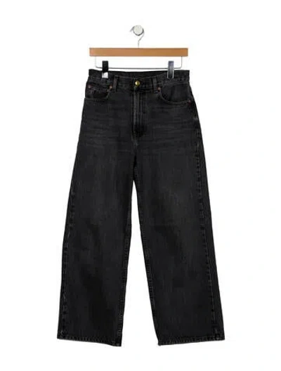Pre-owned B Sides High-rise Wide Leg Jeans In Black