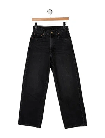 Pre-owned B Sides High-rise Wide Leg Jeans In Black