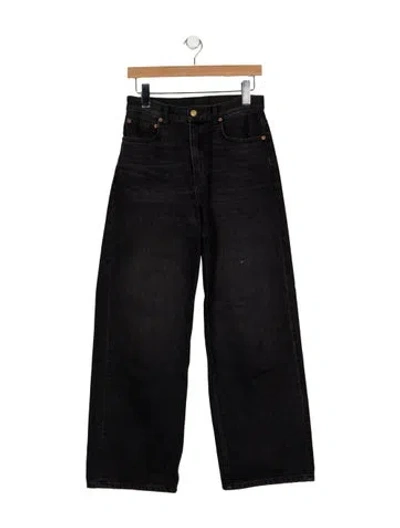Pre-owned B Sides High-rise Wide Leg Jeans In Black
