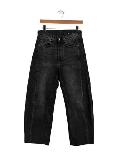 Pre-owned B Sides High-rise Wide Leg Jeans In Black