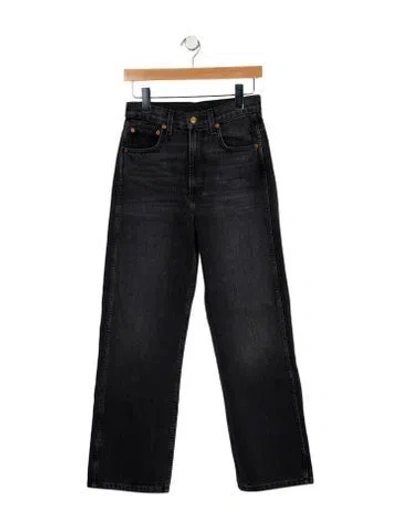 Pre-owned B Sides High-rise Wide Leg Jeans In Black