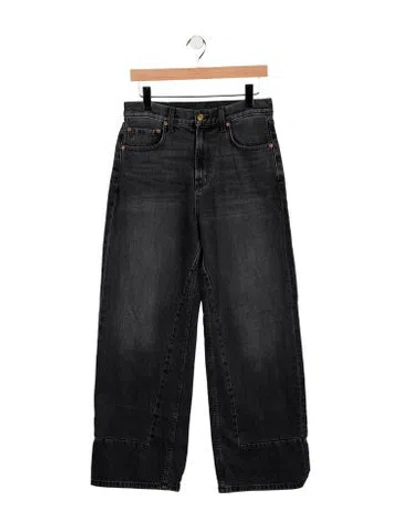 Pre-owned B Sides High-rise Wide Leg Jeans In Black