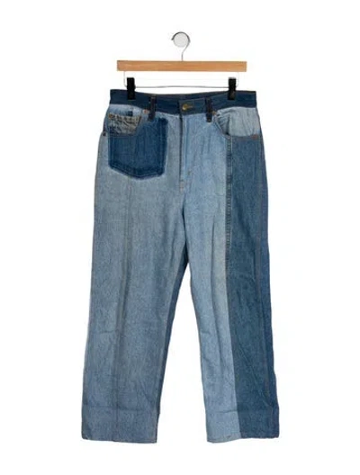 Pre-owned B Sides High-rise Wide Leg Jeans In Blue