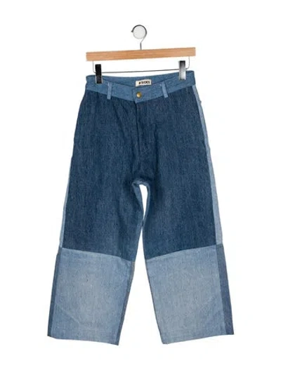 Pre-owned B Sides High-rise Wide Leg Jeans In Blue