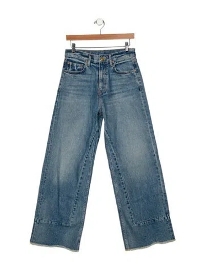 Pre-owned B Sides High-rise Wide Leg Jeans In Blue