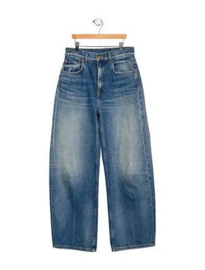 Pre-owned B Sides High-rise Wide Leg Jeans In Blue