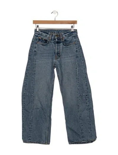 Pre-owned B Sides High-rise Wide Leg Jeans In Blue