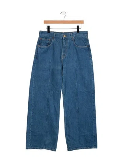 Pre-owned B Sides High-rise Wide Leg Jeans In Blue