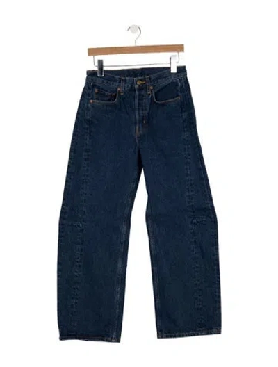 Pre-owned B Sides High-rise Wide Leg Jeans In Blue