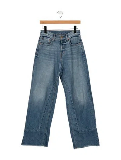 Pre-owned B Sides High-rise Wide Leg Jeans In Blue